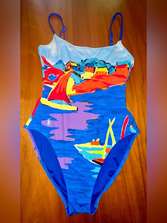 Ralph Lauren Blue Label Other - Polo Ralph Lauren Graphic Mediterranean Coastal One Piece Bathing Suit, Size S